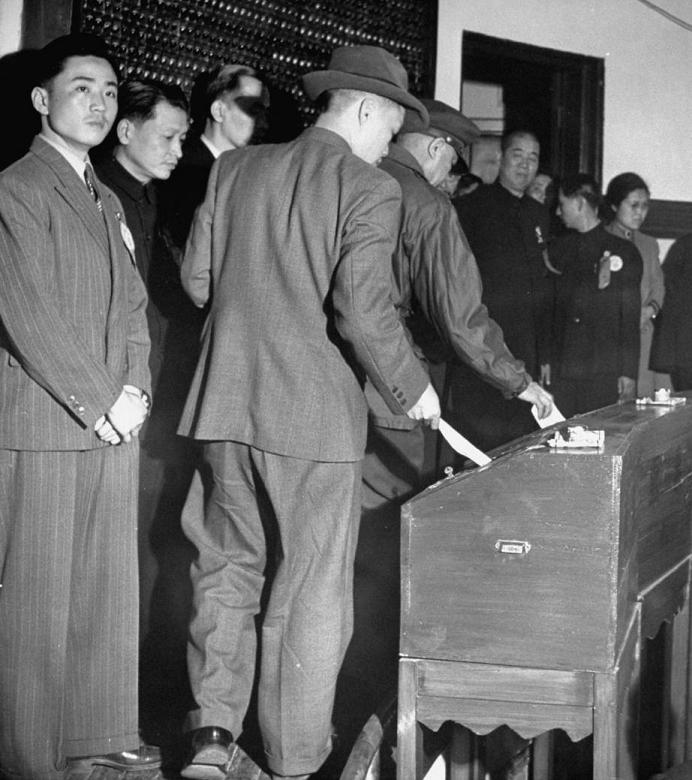 1947年中国全国性选举活动照片