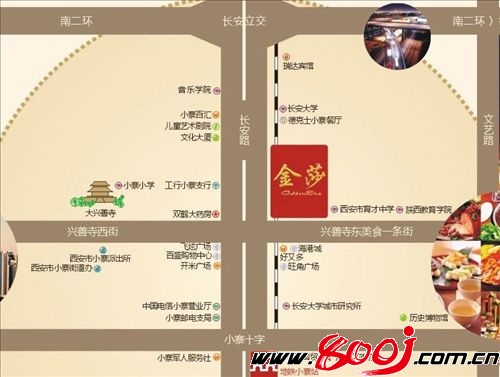 陕西西安小寨金莎区点阵图 陕西西安小寨金莎区点阵图