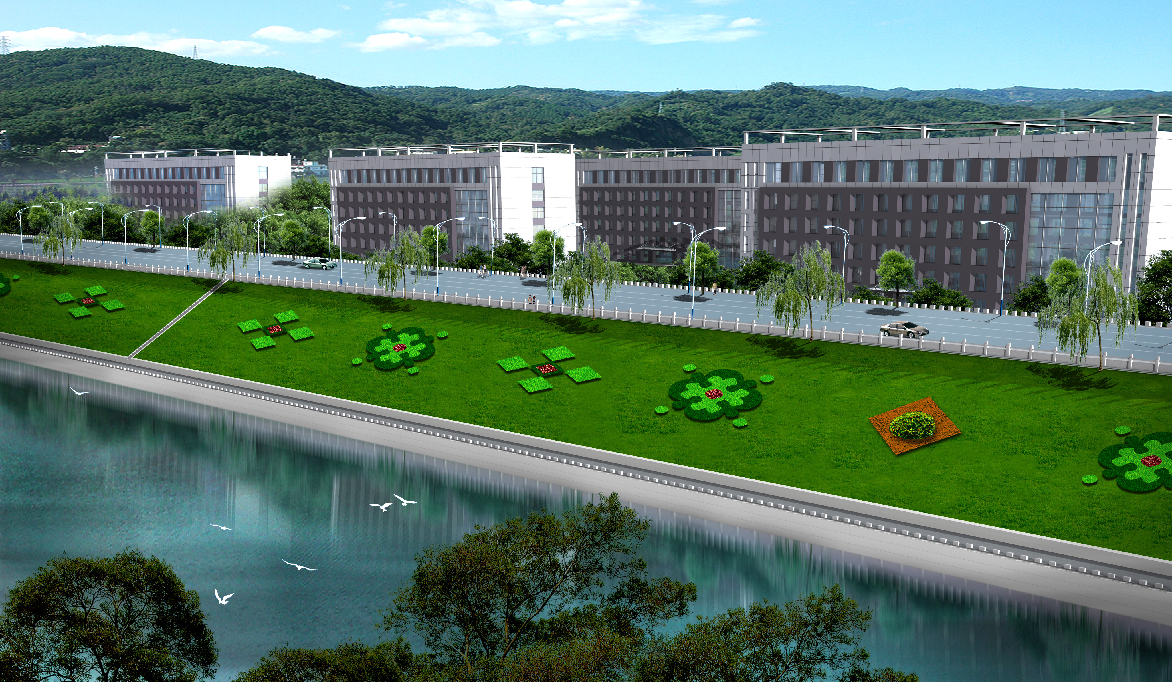 景德镇市城防工程吕蒙堤效果图 景德镇市城防工程吕蒙堤效果图
