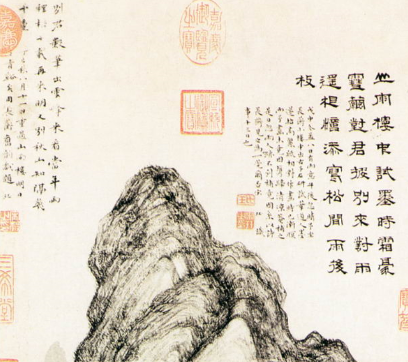 山楼对雨图(明宋珏山楼对雨图) 山楼对雨图(明宋珏山楼对雨图)