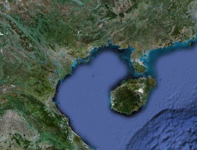 北部湾卫星地图 北部湾卫星地图