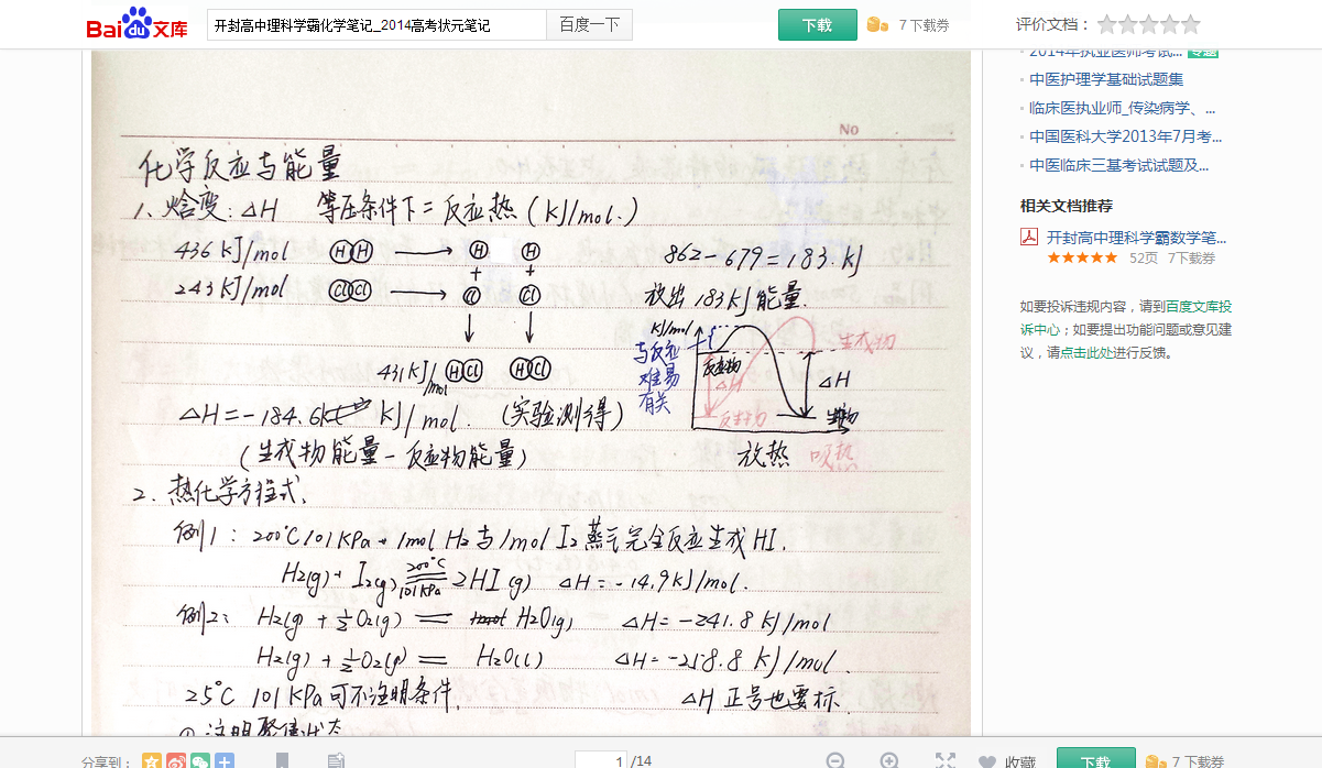 2014河南高考理科状元化学笔记 2014河南高考理科状元化学笔记