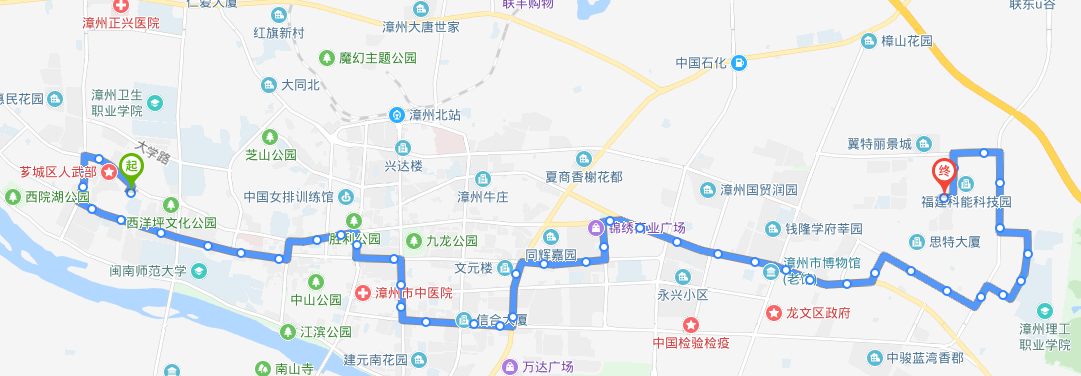 漳州公交10路路线图