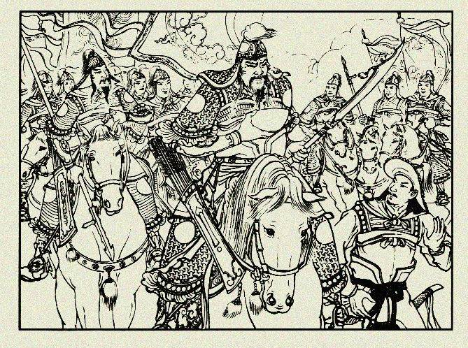 连环画《乐羊怒喝中山羹》中画面 连环画《乐羊怒喝中山羹》中画面