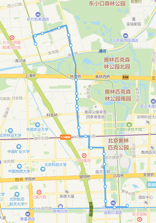 北土城公交场站——永泰小区 路线 北土城公交场站——永泰小区 路线