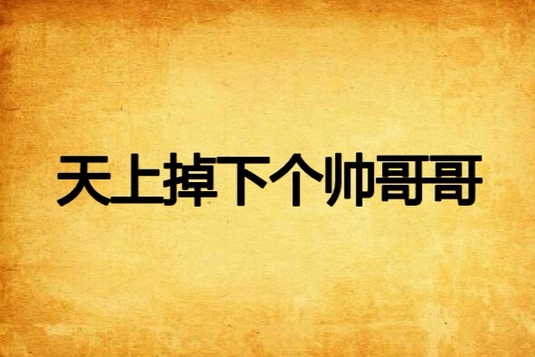 天上掉下个帅哥哥 天上掉下个帅哥哥