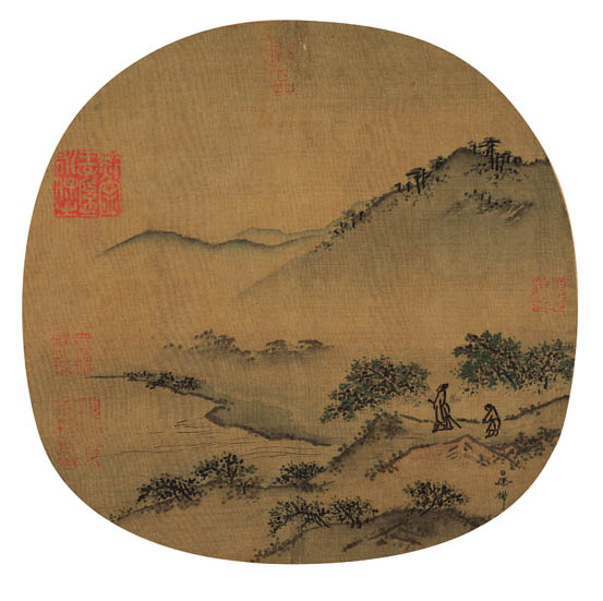 郊原曳杖图页 郊原曳杖图页