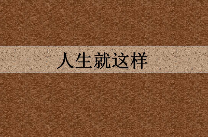 人生就这样