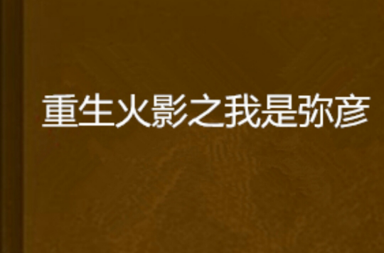 重生火影之我是弥彦