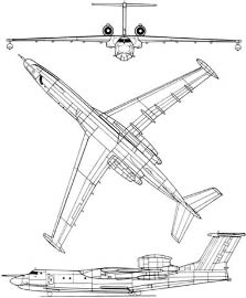 A-40“信天翁”多用途水陆两用飞机三视图 A-40“信天翁”多用途水陆两用飞机三视图