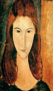 赫布特尼,莫迪里安尼绘,1919年 赫布特尼,莫迪里安尼绘,1919年