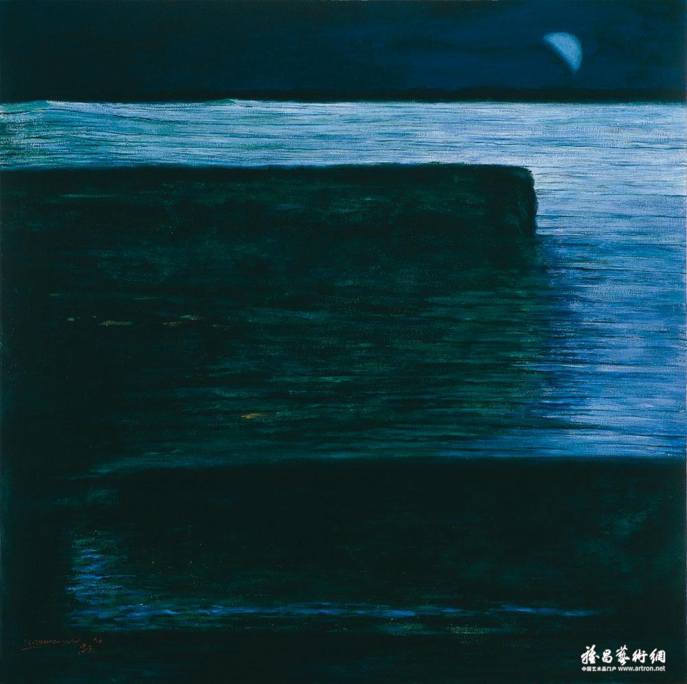昨日冷月(布面油画)120*120 昨日冷月(布面油画)120*120