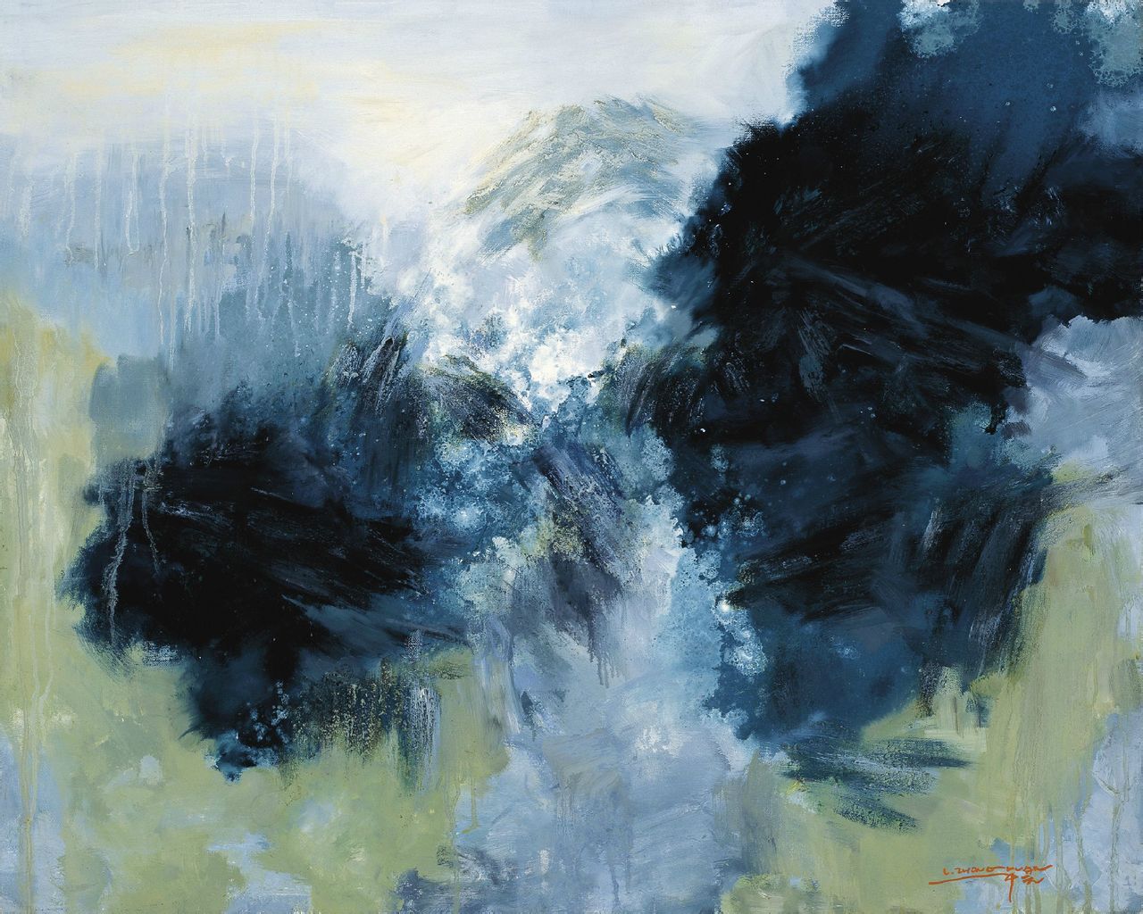 《潮起》布面油画100*80 《潮起》布面油画100*80