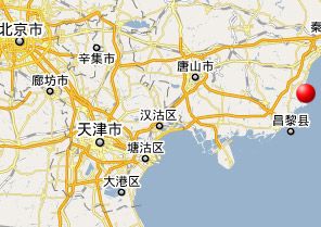 红点即为地震震中所在地 红点即为地震震中所在地
