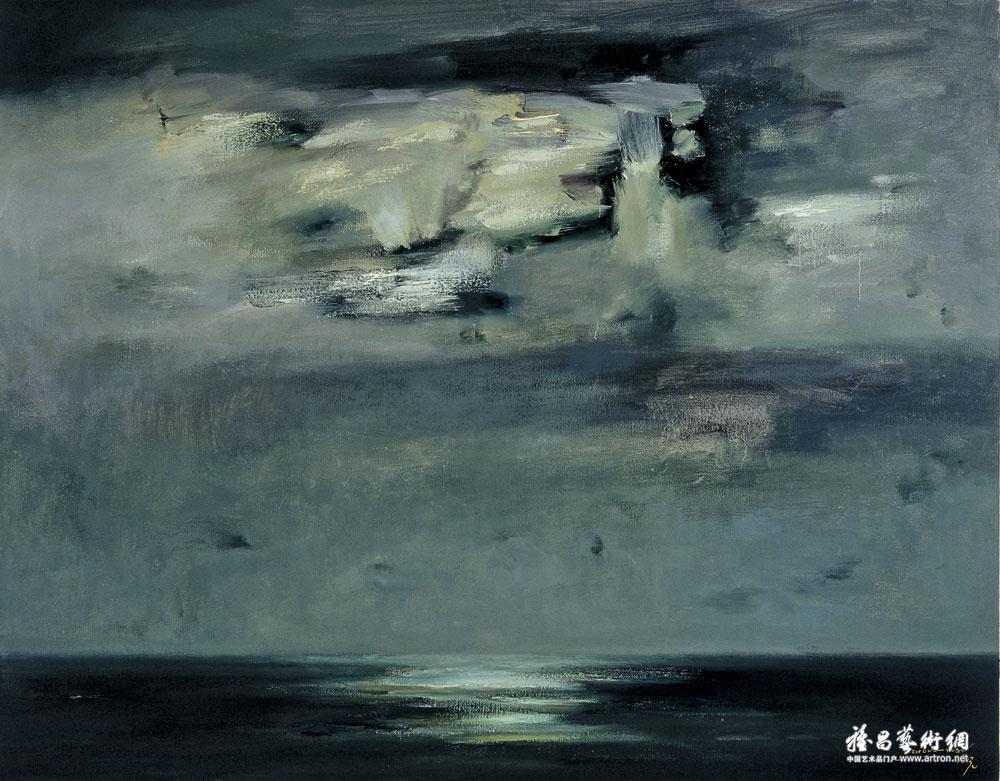 《山高水长》(布面油画)120*100 《山高水长》(布面油画)120*100