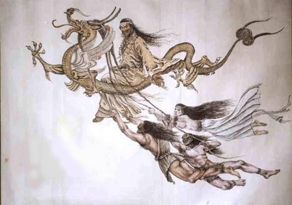黄帝乘龙升天图 黄帝乘龙升天图