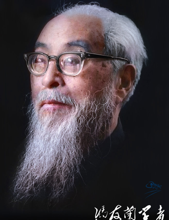 学者冯友兰的彩照 学者冯友兰的彩照