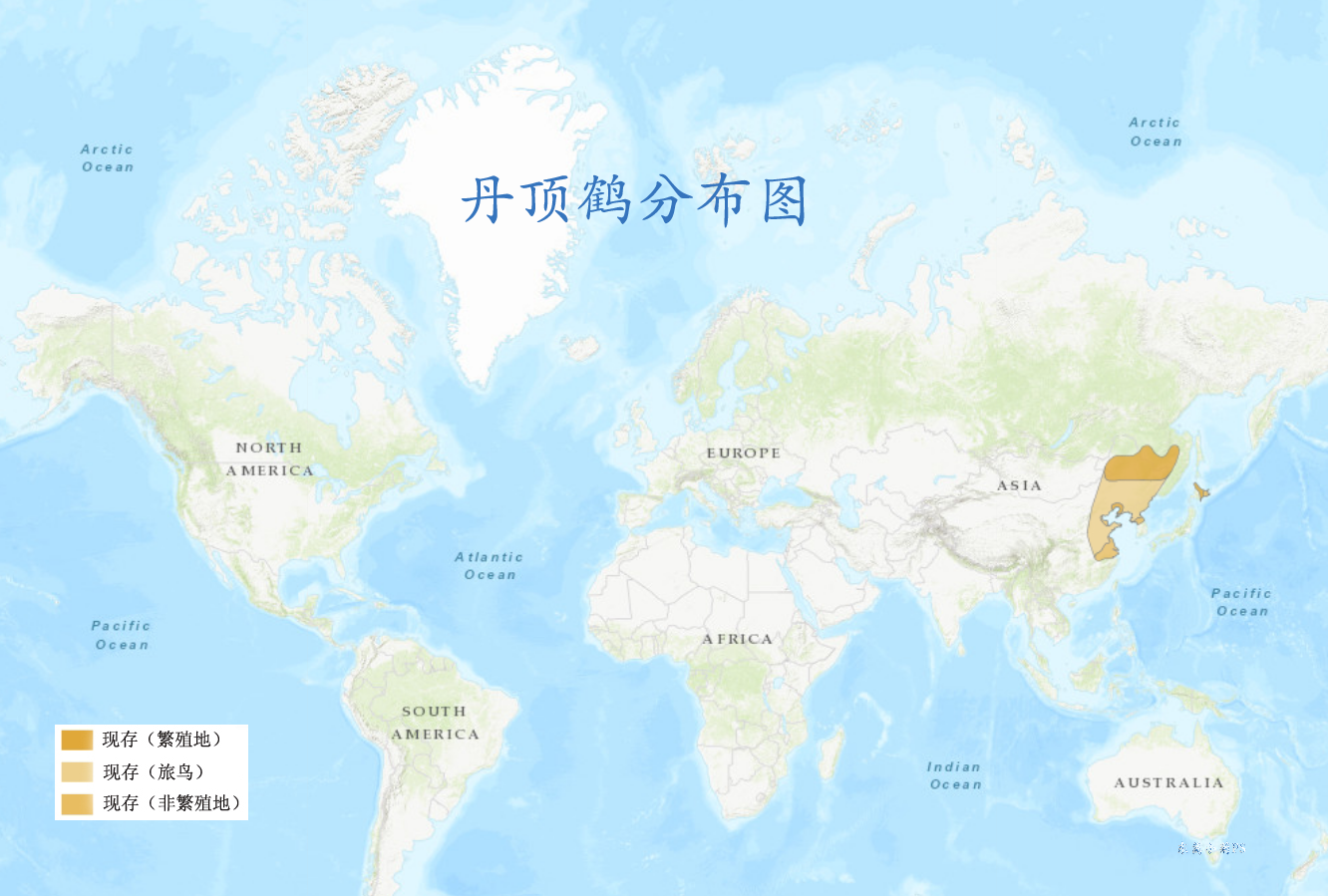 丹顶鹤分布图 丹顶鹤分布图