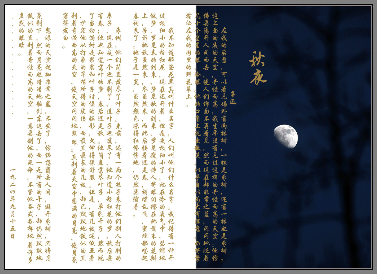 秋夜(巴金散文作品)
