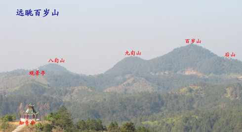 远眺百岁山 远眺百岁山