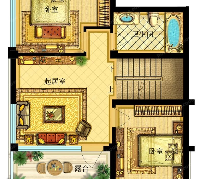 通盛翡翠岛别墅户型图 通盛翡翠岛别墅户型图