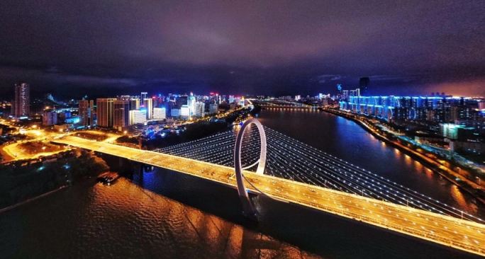 白沙大桥主桥夜景 白沙大桥主桥夜景