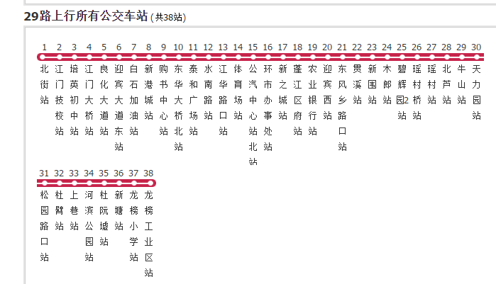 江门公交29路