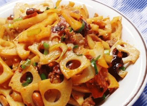 热炒大菜莲菜炒肉片 热炒大菜莲菜炒肉片