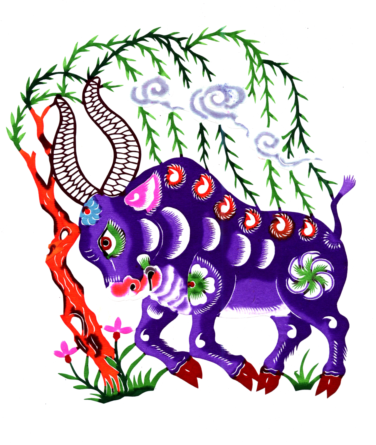 中线装彩色《十二生肖》之丑牛