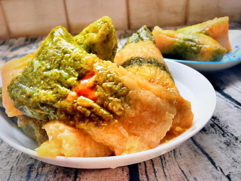 滷肉绿豆粽子