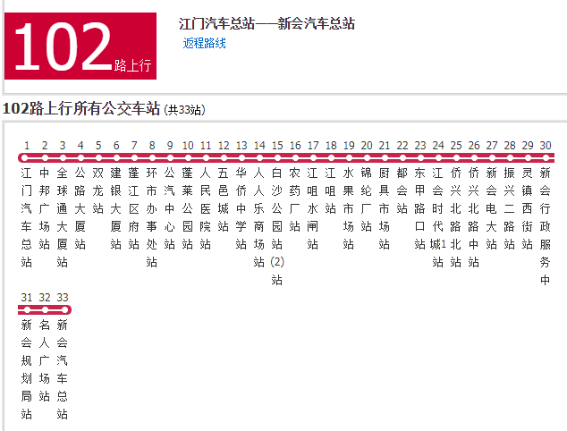 江门公交102路