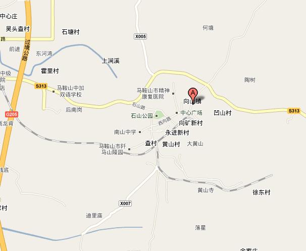 雨山区向山镇向山镇区域地图 雨山区向山镇向山镇区域地图