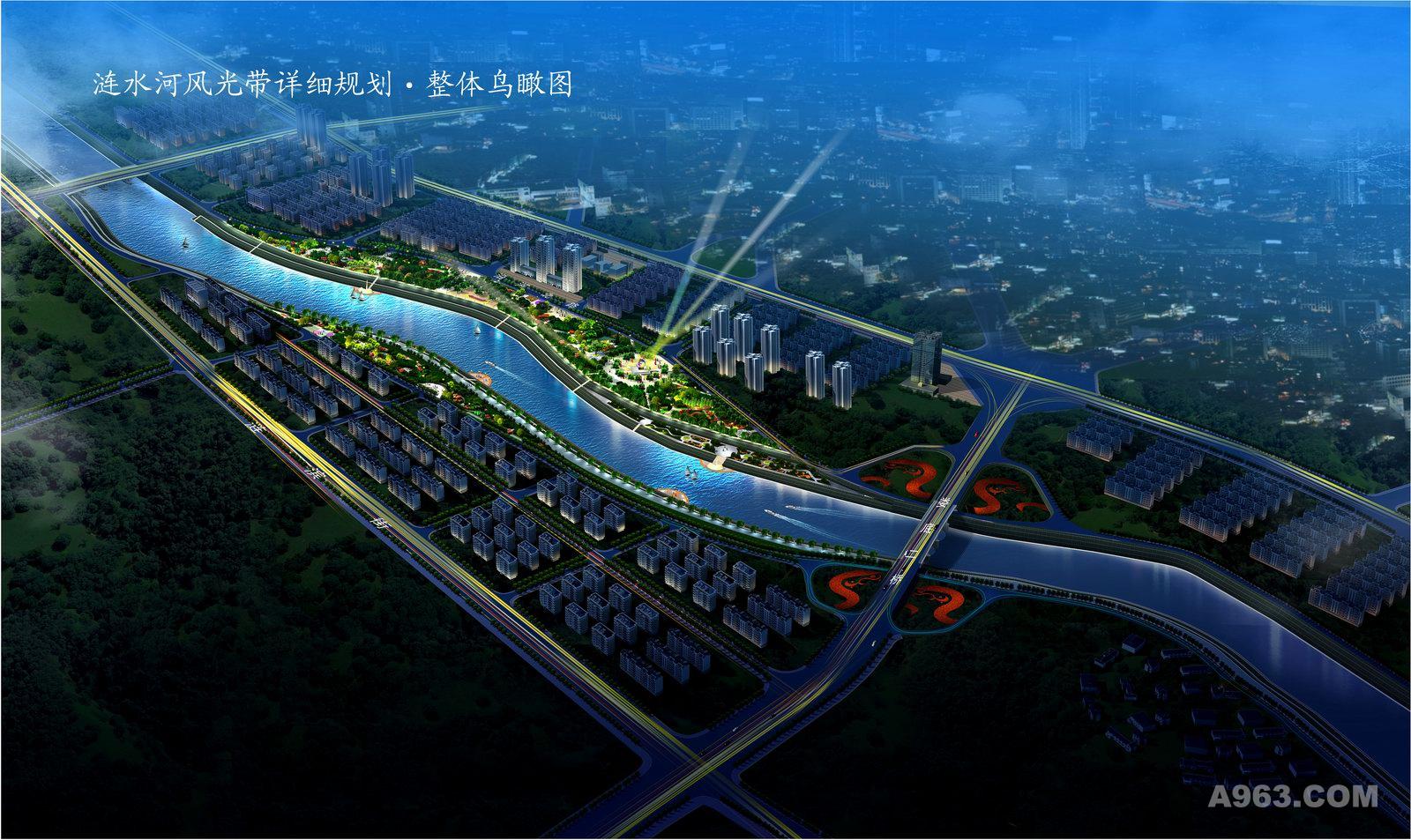 涟水河鸟瞰图 涟水河鸟瞰图