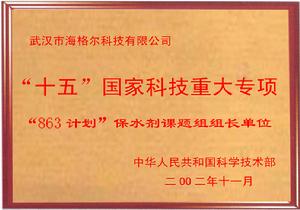 十五”国家重大科技专项