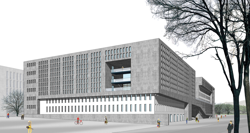 武汉理工大学厦门学院行政楼效果图 武汉理工大学厦门学院行政楼效果图