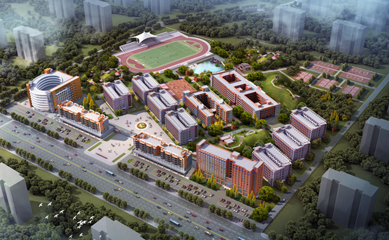 广西培贤国际职业学院全景图