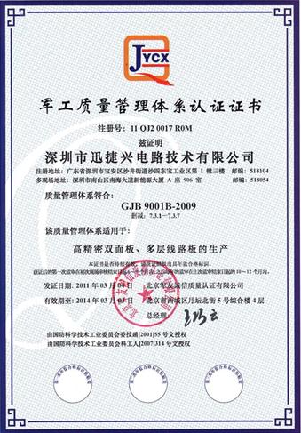 已通过“军工质量管理体系认证” 已通过“军工质量管理体系认证”