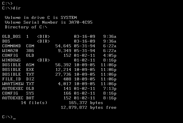 DOS(磁碟作业系统)