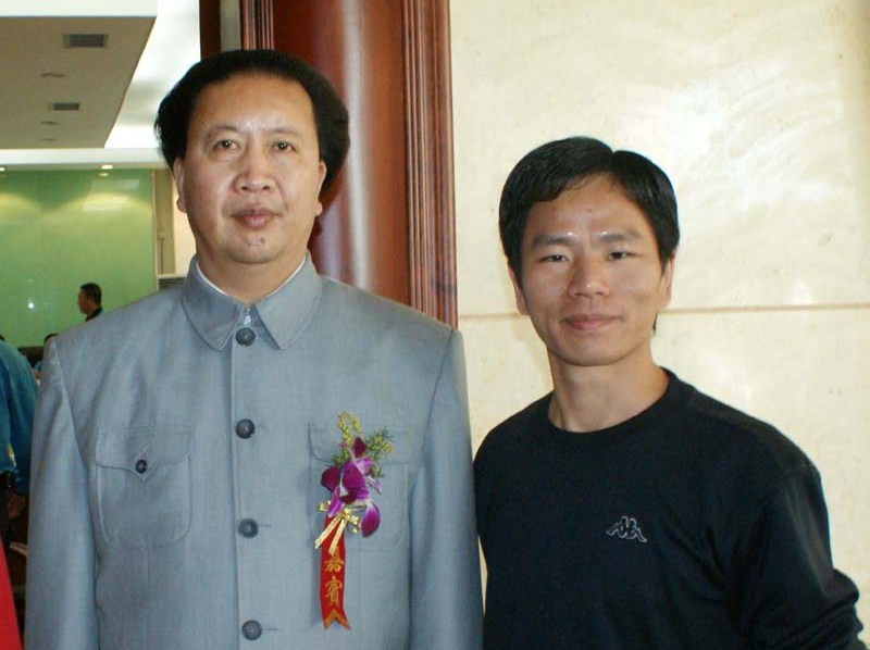 毛泽东特型演员钱金良与莫天崇教练