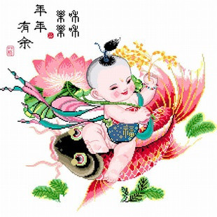 法国DMC十字绣-年年有余 法国DMC十字绣-年年有余