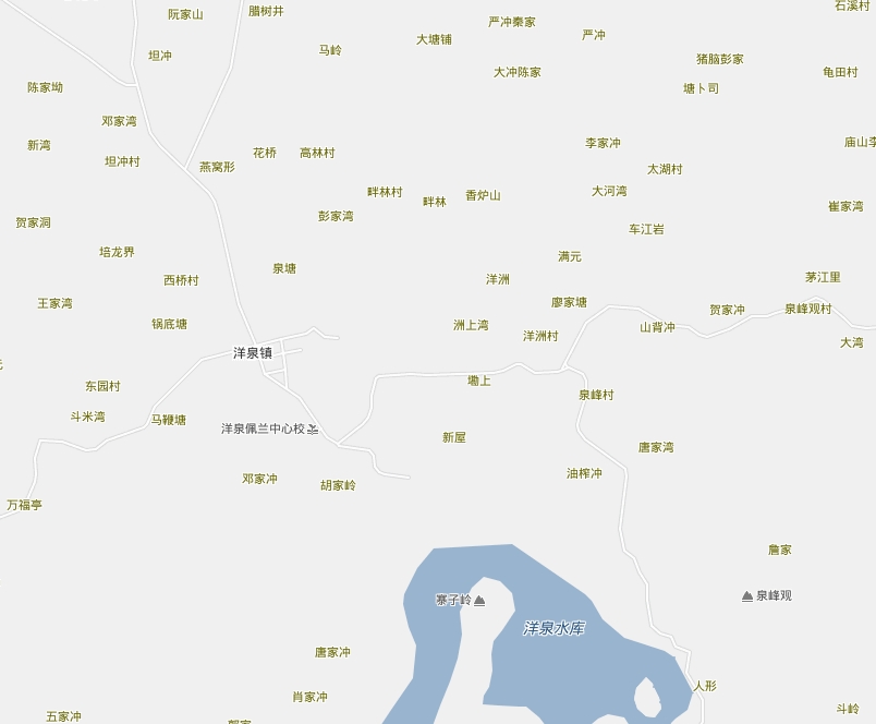 洋泉镇在地图上的位置 洋泉镇在地图上的位置