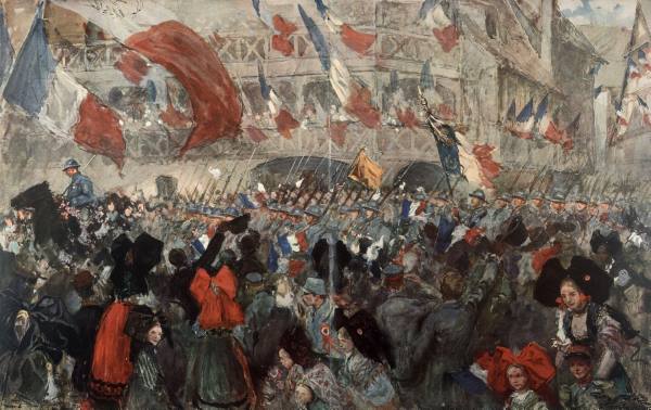 法国Strasbourg军民庆祝一战结束1918.11.22 法国Strasbourg军民庆祝一战结束1918.11.22