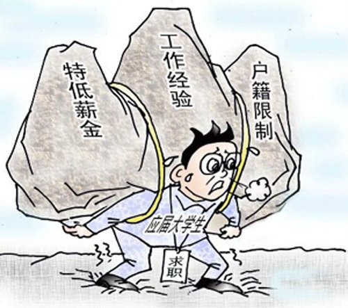 大学生求职压力沉重 大学生求职压力沉重